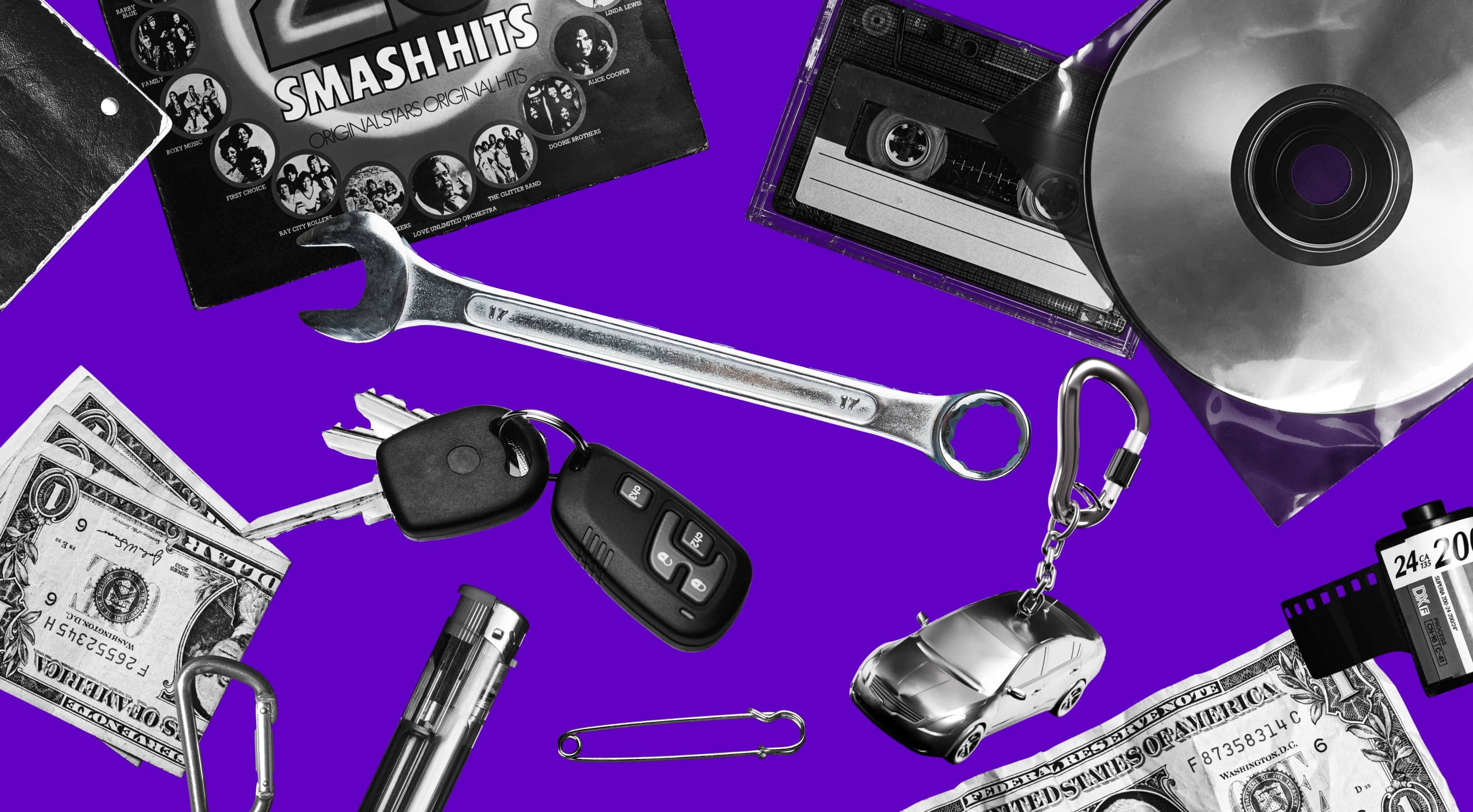 BSC CD, keys, money