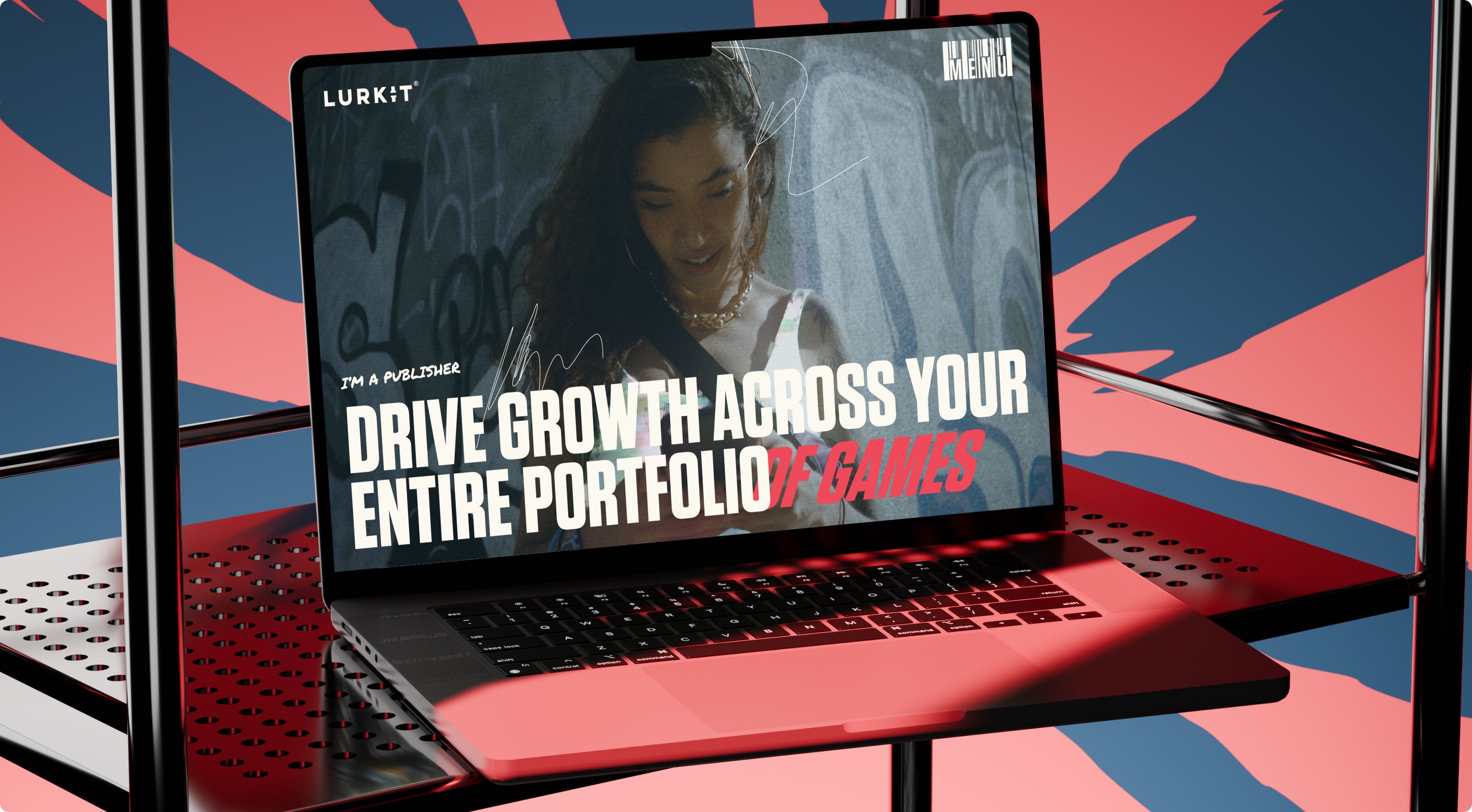 Lurkit website hero screen